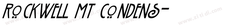 Rockwell MT Condens字体转换